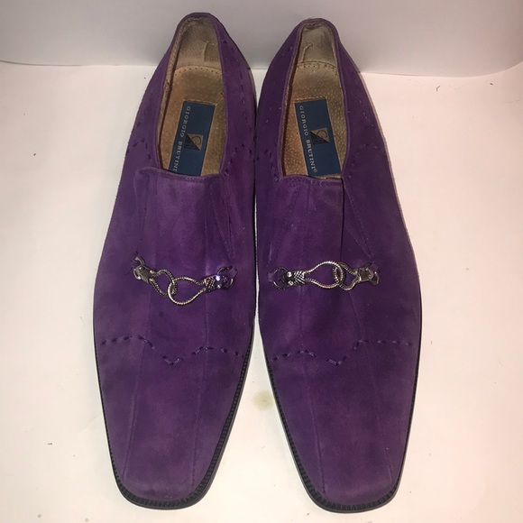 Men’s purple suede Giorgio Brutini shoes